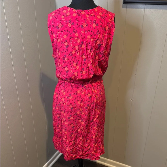 GAP Women’s Large Pink Floral Sleeveless Midi Dress - Picture 4 of 5